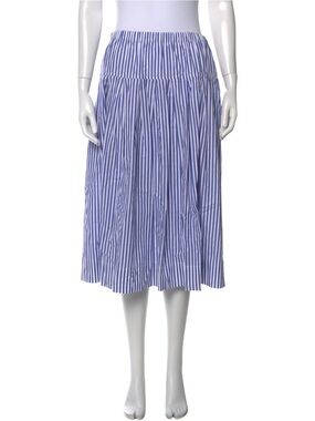 Alex Mill Hannah Drop Waist Cotton Midi Skirt XS
